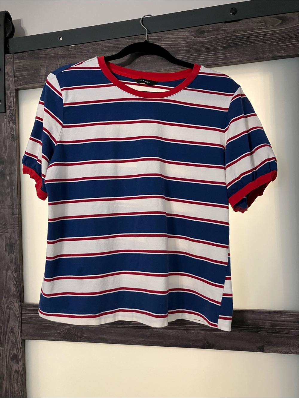 DOKOTOO Striped Tee in Navy, White & Red